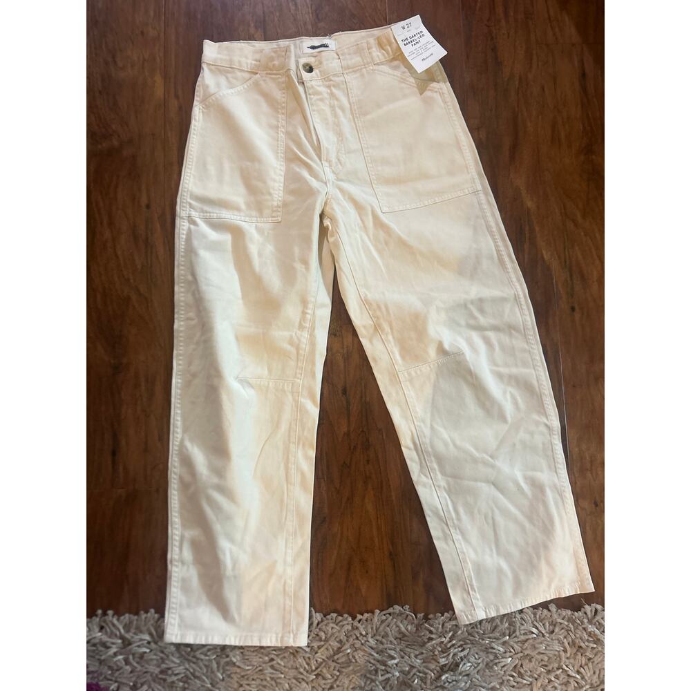 MADEWELL Darted Barrel Leg Pants Vanilla Size 27 New NWT 4 CASUAL MINIMALIST - Picture 6 of 9